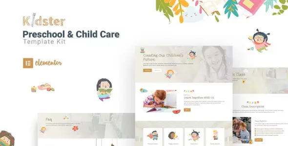 Kidster – Preschool & Childcare Elementor Template Kit